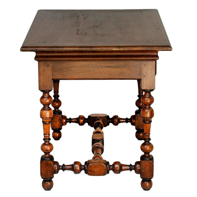 Antique Wood Entry Table/Desk With Drawer For Sale - Image 12 of 14