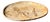 Small Oval Trinket Dish or Tray in Beige Petrified Wood with Crystal Rings, d25-20.5 -3313 For Sale