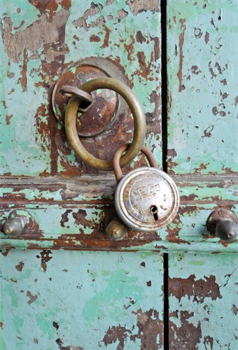 Antique Indian Turquoise Wood Doors Sculptural Wall Objects