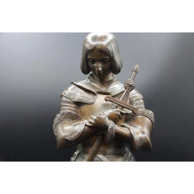 Metal Marie d'Orléans, Joan of Arc, 19th Century, Bronze For Sale - Image 7 of 9