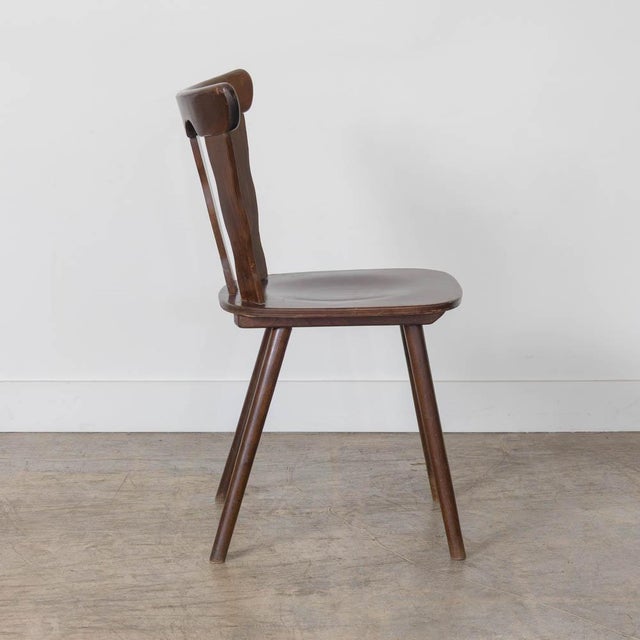 1950s 1950s French Wood Brutalist Chair For Sale - Image 5 of 13