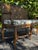 1940s Century Furniture French Provincial Cane-Back Bench With Carved Wood Frame and Floral Upholstered Seat For Sale - Image 9 of 10