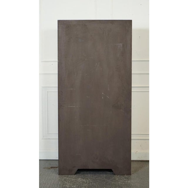 Kennedy Three Drawers Burr Yew Wood & Brass Military Bookcase from Harrods London For Sale - Image 15 of 16