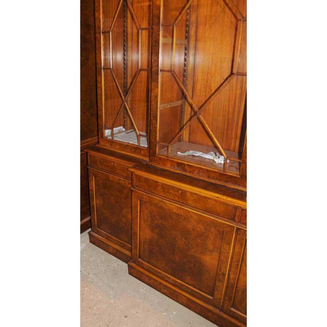 Victorian Walnut Breakfront Bookcase For Sale - Image 13 of 18