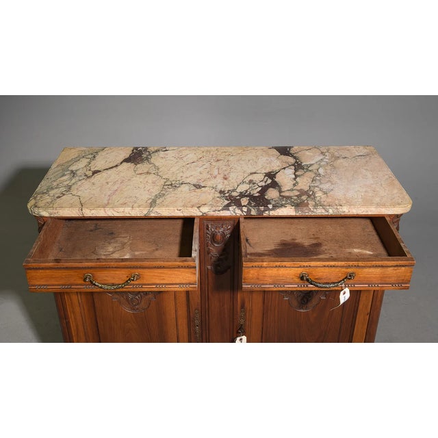Brown Louis XVI Style Marble Top Buffet / Sideboard C1800's For Sale - Image 8 of 8