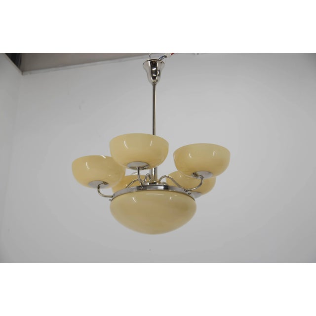 Large Art Deco Chandelier, 1930s For Sale - Image 8 of 12
