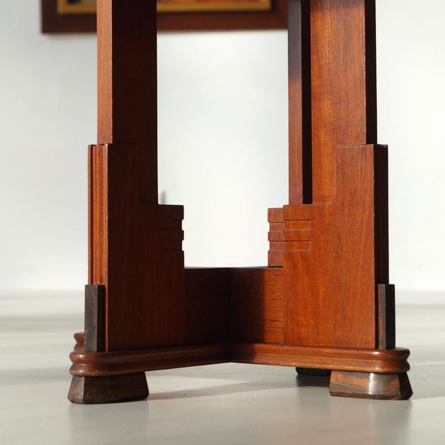 Amsterdam School Expressionist Table with Octagonal Top, Netherlands, 1920s For Sale - Image 14 of 17
