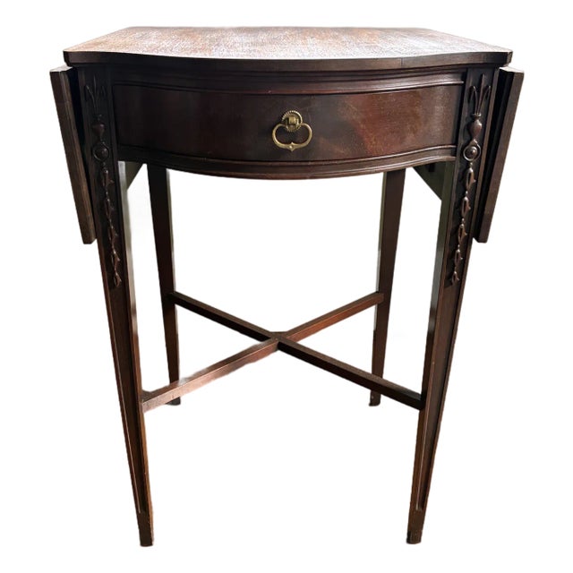 1960s Craftique Drop-Leaf Side Table For Sale