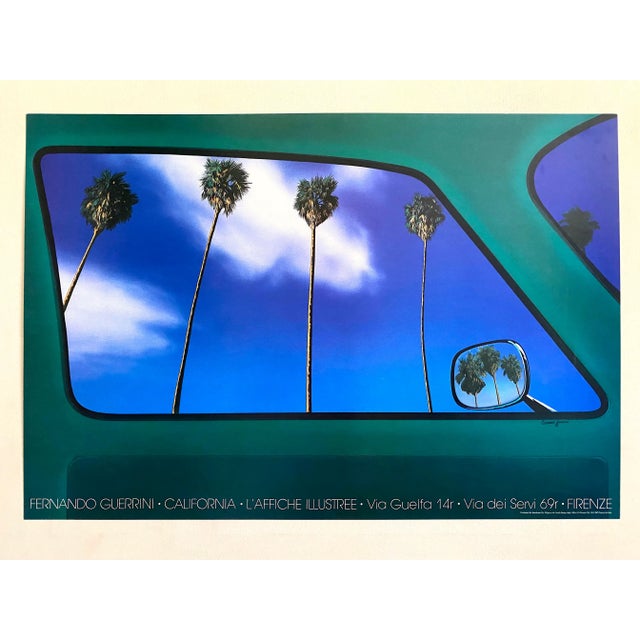 This Fernando Guerrini rare vintage 1982 Italian Pop Art " California " offset lithograph print Contemporary poster is a...