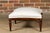 Brown French Turn of the Century Ottoman with Giltwood Rosettes and Upholstery, 1900s For Sale - Image 8 of 12