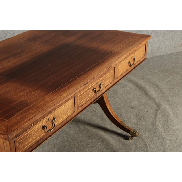 Antique English Mahogany Desk, 19th Century For Sale - Image 18 of 18