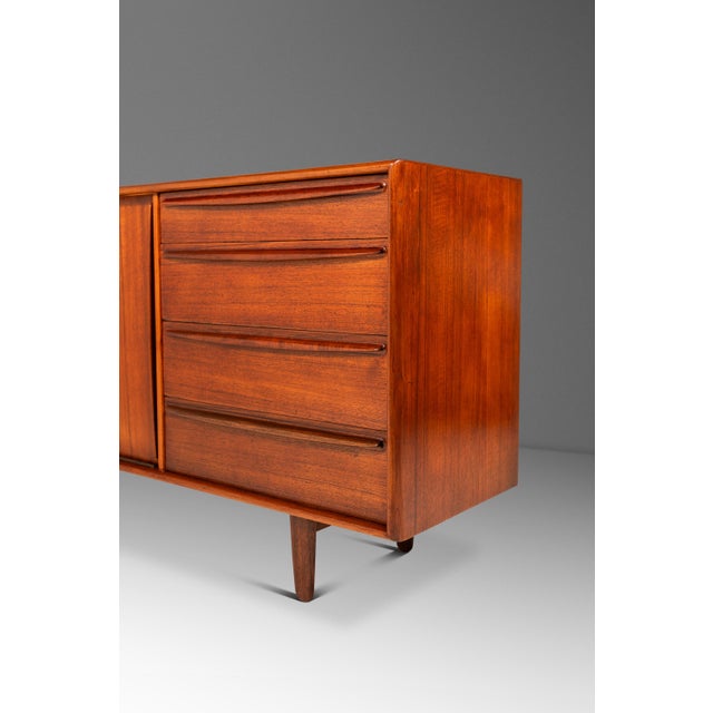 Restored Danish Mid-Century Modern Credenza / Sideboard in Teak by Svend A. Madsen for Falster Mobelfabrik, Denmark, 1960s For Sale - Image 10 of 18