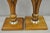 Vintage Mid Century Modern Sculptural Walnut Wood & Brass Table Lamps - A Pair For Sale - Image 4 of 10
