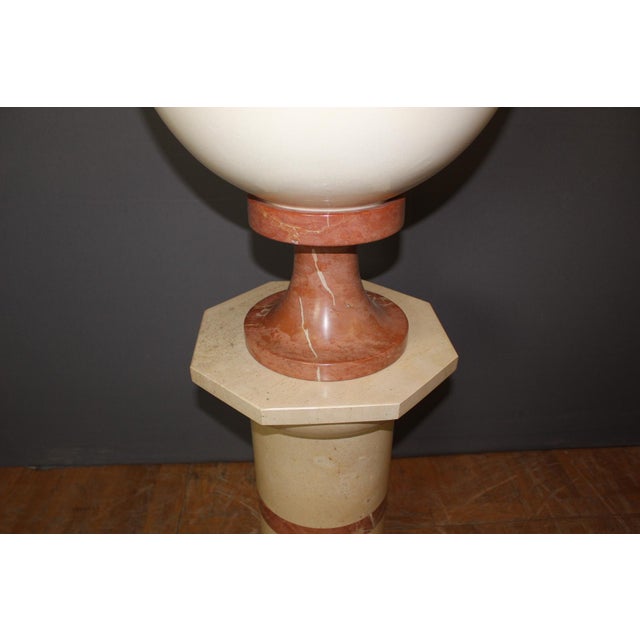 Column and Basin in Marble and Ceramic, 1980, Set of 2 For Sale - Image 6 of 13