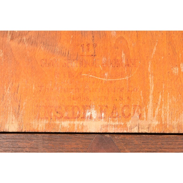 Antique Mission Oak Arts & Crafts Barrister Bookcase With Drop Front Secretary Desk by Gunn, Circa 1920s For Sale - Image 13 of 14