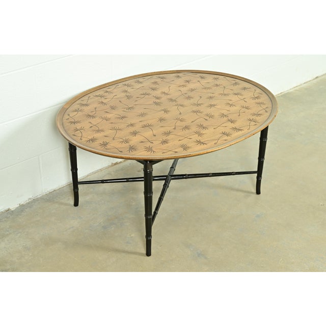 1950s Kittinger Hollywood Regency Faux Bamboo Cocktail Table, Circa 1950s For Sale - Image 5 of 11