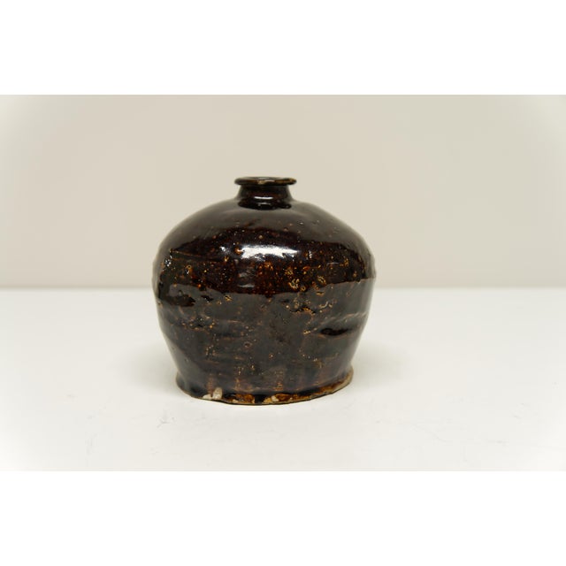 19th Century Chinese Glazed Ceramic Vinegar Jug Vessel For Sale - Image 4 of 4
