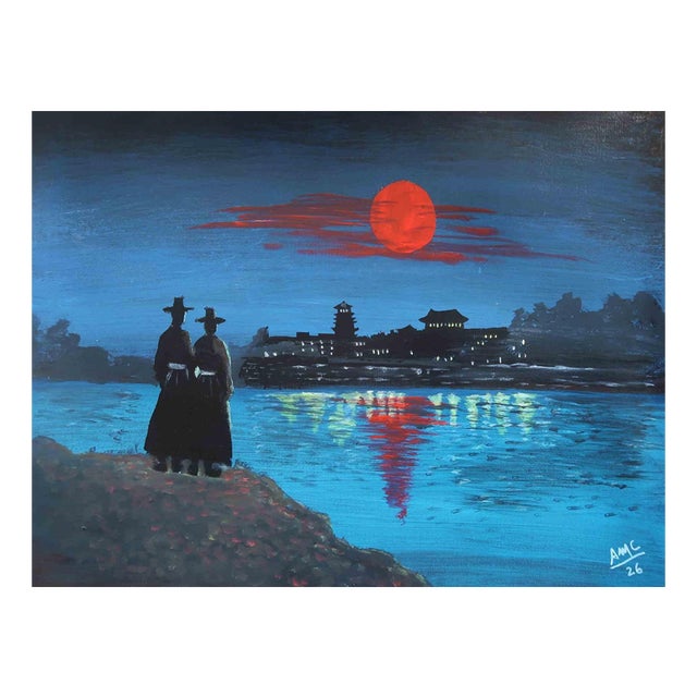 Anna Maria Caboni, Nocturne, Acrylic Painting, 2025 For Sale