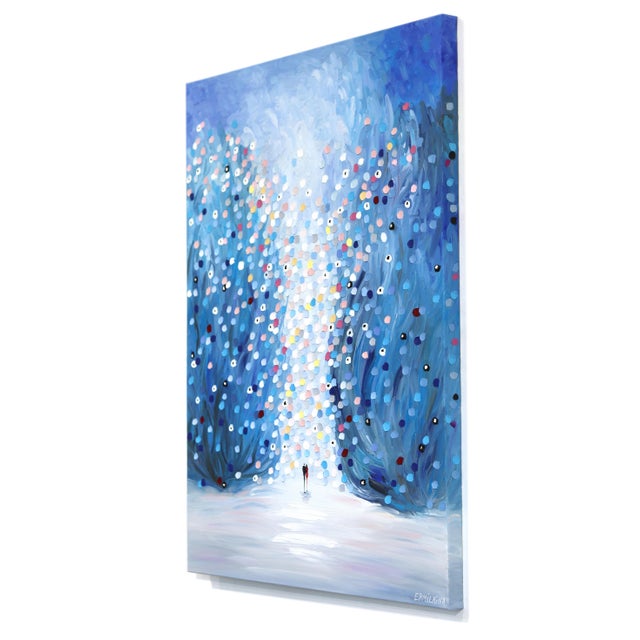 Abstract Love Loves Silence - Abstract Figurative Blue Tone Textured Impasto Oil Painting by Ekaterina Ermilkina For Sale - Image 3 of 7