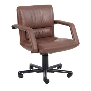 Mario Bellini Leather Desk Chair For Sale
