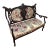 Antique Victorian Style Carved Mahogany Loveseat With Suzani Textile Upholstery For Sale