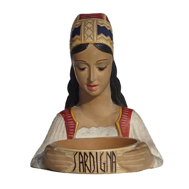 Mid-Century Ceramic Figure by Paolo Loddo, 1950s For Sale