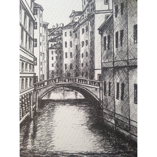 1990s Carmelo Linciano, Bridge of Sighs, Lithograph, 1995 For Sale - Image 5 of 7