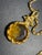 MCM Jewelry by Goldette Signature Style Victorian Revival Multi-Strand Necklace With Enormous Amber Crystal Fob Pendant For Sale - Image 4 of 12
