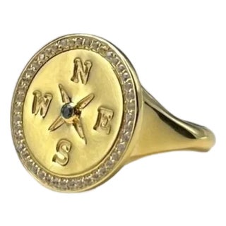 True North Compass Signet Ring For Sale