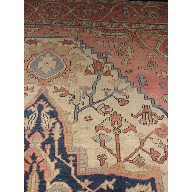 Antique Persian Serapi Carpet,9'4" X 11'10" For Sale - Image 13 of 14