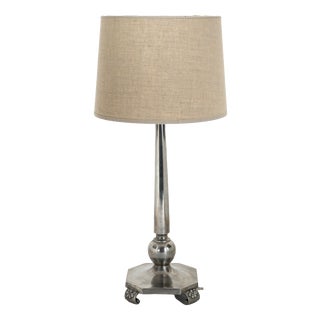 Swedish Grace Pewter Lamp by Jakob Engman for Gab Guldsmedsaktiebolaget, 1933 For Sale