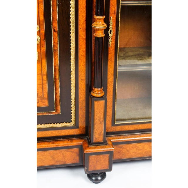 Victorian Burr Walnut & Sèvres Plaques Credenza For Sale - Image 13 of 18