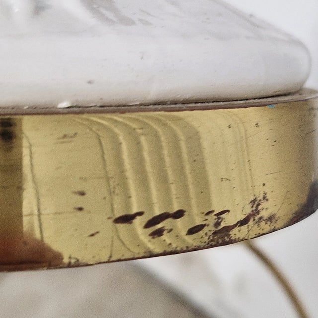 Mid 20th Century White Porcelain Palm Tree Table Lamp For Sale - Image 12 of 16