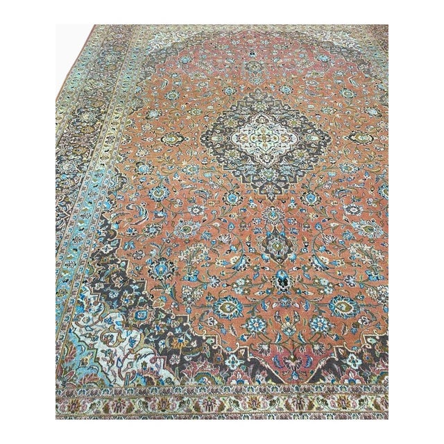 10x13 1960s Persian Kashan Area Rug - 107634 For Sale - Image 9 of 13