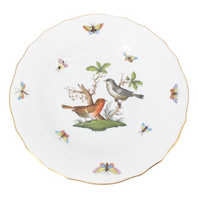 Herend Rothchild Bird Rimmed Soup Bowl For Sale