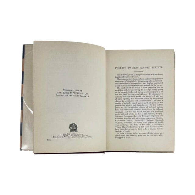 The American Chess Player's Handbook by John C. Winston 1928 Hardcover Book For Sale - Image 4 of 12