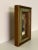Small Mid Century Traditional Green and Gold Small Table Top Mirror For Sale - Image 4 of 9