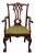 Stickley Furniture Solid Mahogany Traditional Chippendale Style Dining Arm Chair - #17 Savannah Finish For Sale