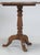 Antique French Turtle Top Pedestal Walnut End Table or Hall Table For Sale - Image 9 of 12