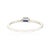 14k Gold Natural Baguette Blue Sapphire Diamond Stacking Thin Band Ring Size 5.5 For Sale - Image 10 of 16