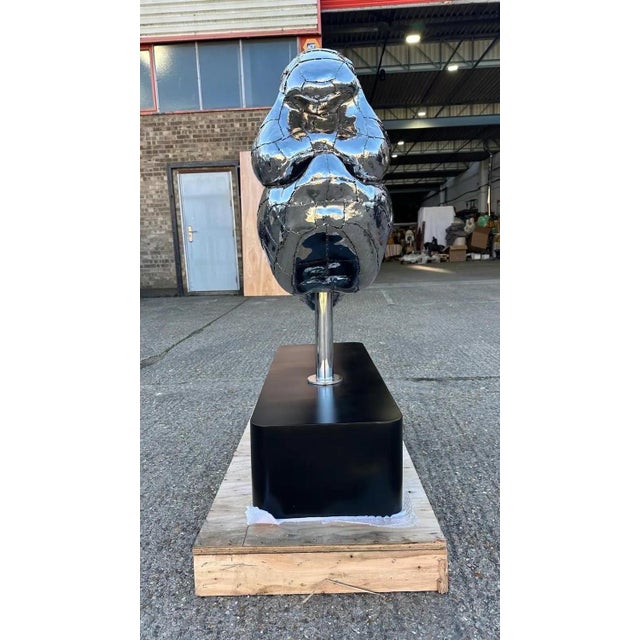 Tyrannosaurus Rex Sculpture in Stainless Steel For Sale - Image 11 of 15