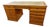 Large English Executive Desk with Green Leather Top For Sale