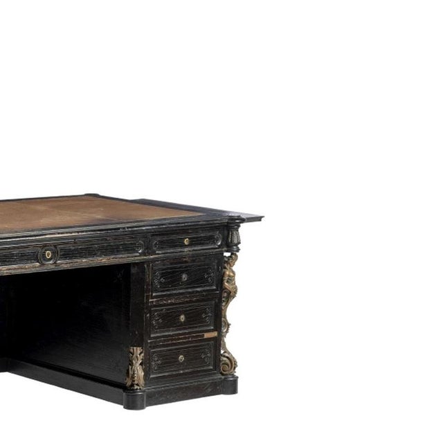 Antique Napoleon III Secretaire in Oak, 1800s For Sale - Image 4 of 6