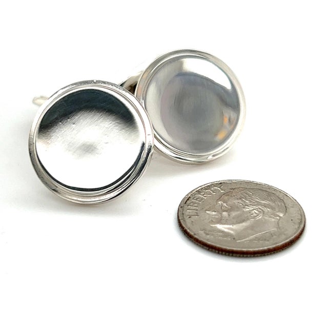 Metal 1990s Georg Jensen Estate Sterling Silver Cufflinks, 2 Pieces For Sale - Image 7 of 12