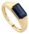 VRJewels 1.72ct Sapphire Vintage Signet Ring Size 7 in 14k Yellow Gold For Sale