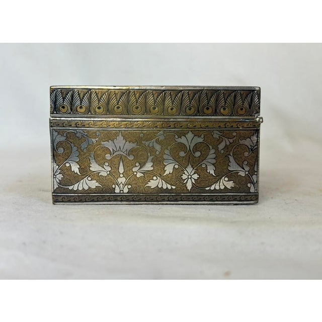 Early 20th Century Vintage Brass Silver Box For Sale - Image 4 of 8