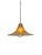 Mid-Century Modern Amber Acrylic and Brass Hat-Shaped Pendant Lamp from Cristallux, Germany, 1970s For Sale - Image 3 of 14