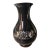 Antique Chinioiserie Brass Vase With Mother of Pearl Inlay For Sale