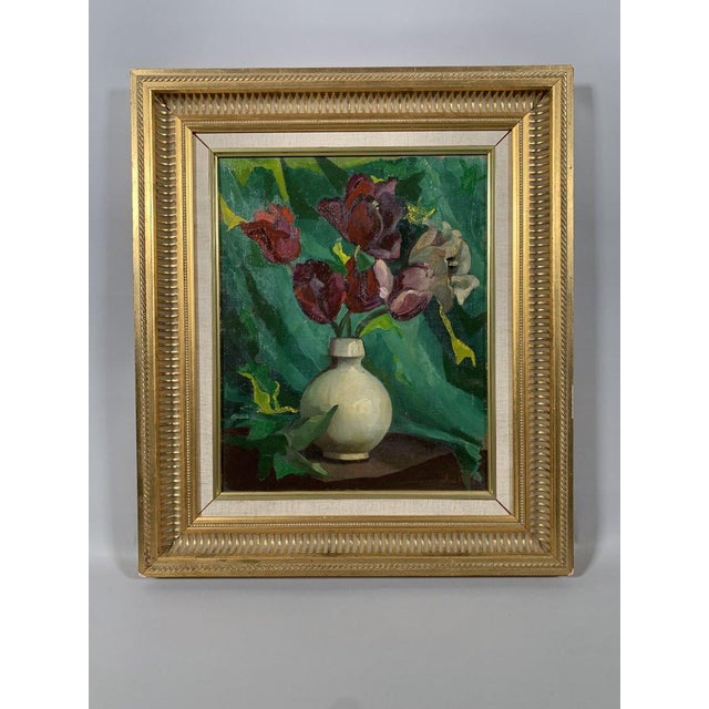 Early 20th Century André Lhote (1885-1962) Oil on Canvas Bouquet of Tulips Still Life 20th Century Modern For Sale - Image 5 of 5