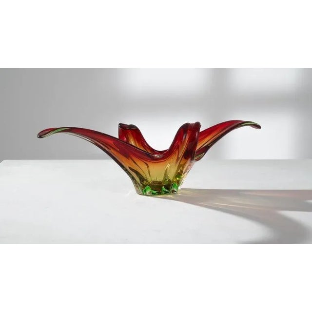 1960s Mid Century Belgian Glass Plateau For Sale - Image 5 of 10